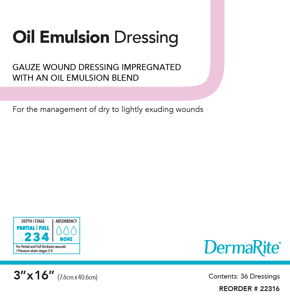 oil emulsion dressing Oil Emulsion 3" x 16" 36/ Box – Core Care Technologies, Inc