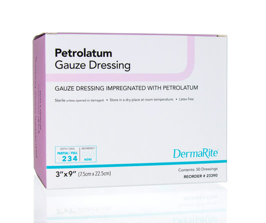 Petrolatum Gauze 3" x 9"  50 Dressings Per Box