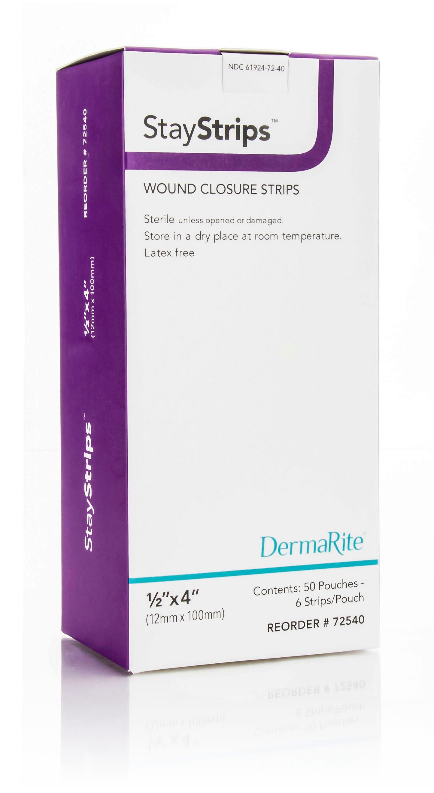 StayStrips 1/2" x 4" 50 Per Box