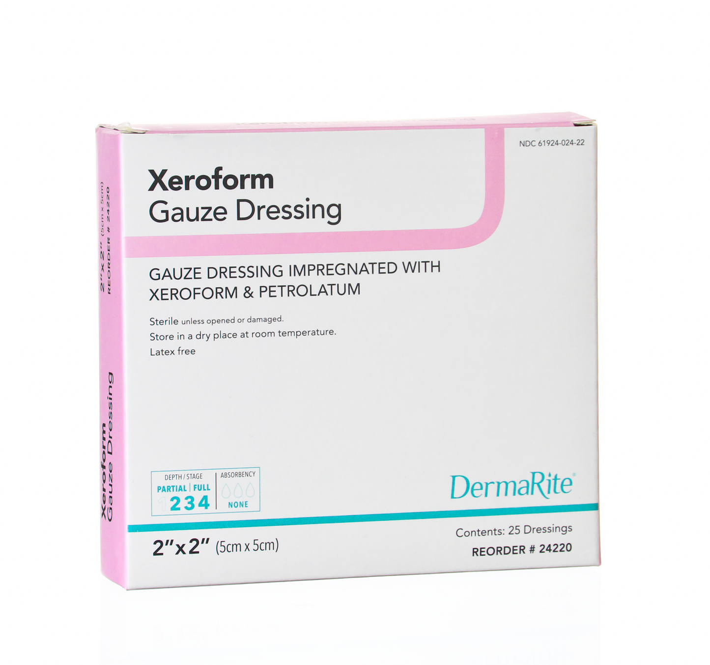 Xeroform 2" x2" 25 per box